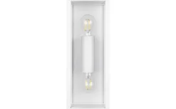 Garonne Vägglampa 2xE27 matt vit IP44