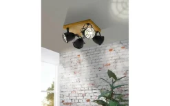 Eglo Gatebeck Takspotlight 30cm 4L Trä/Svart* Takspot Med Minst 4 Lampor