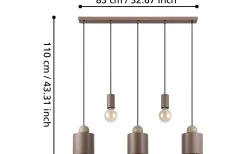 Eglo Gazzola Taklampa 51cm Brun* Avlånga Taklampor