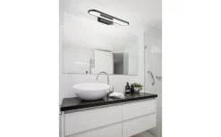 Badrumslampor Vägg<Trio Lighting Gianni H2O Vägglampa LED 60cm mattsvart IP44