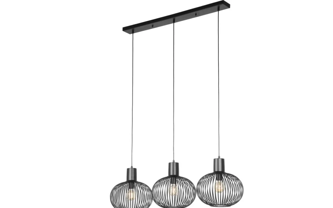 Gila Takpendel 3-delad E27 mattsvart