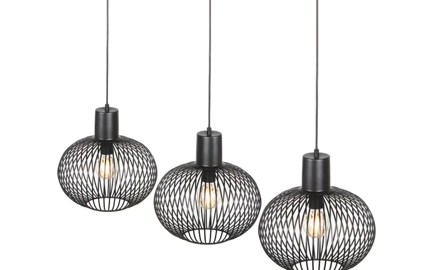 Gila Takpendel 3-delad E27 mattsvart