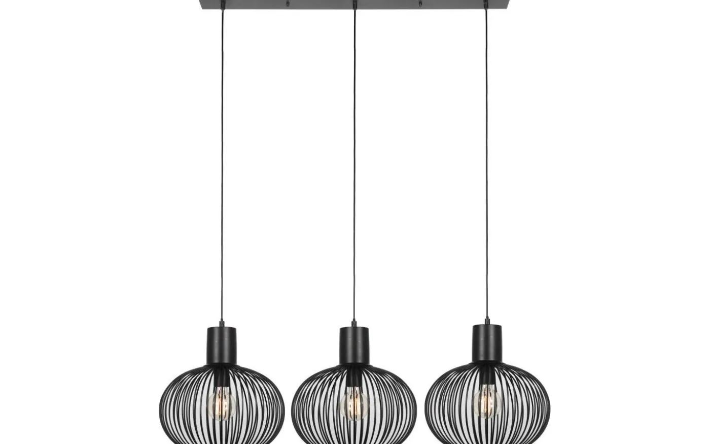 Gila Takpendel 3-delad E27 mattsvart