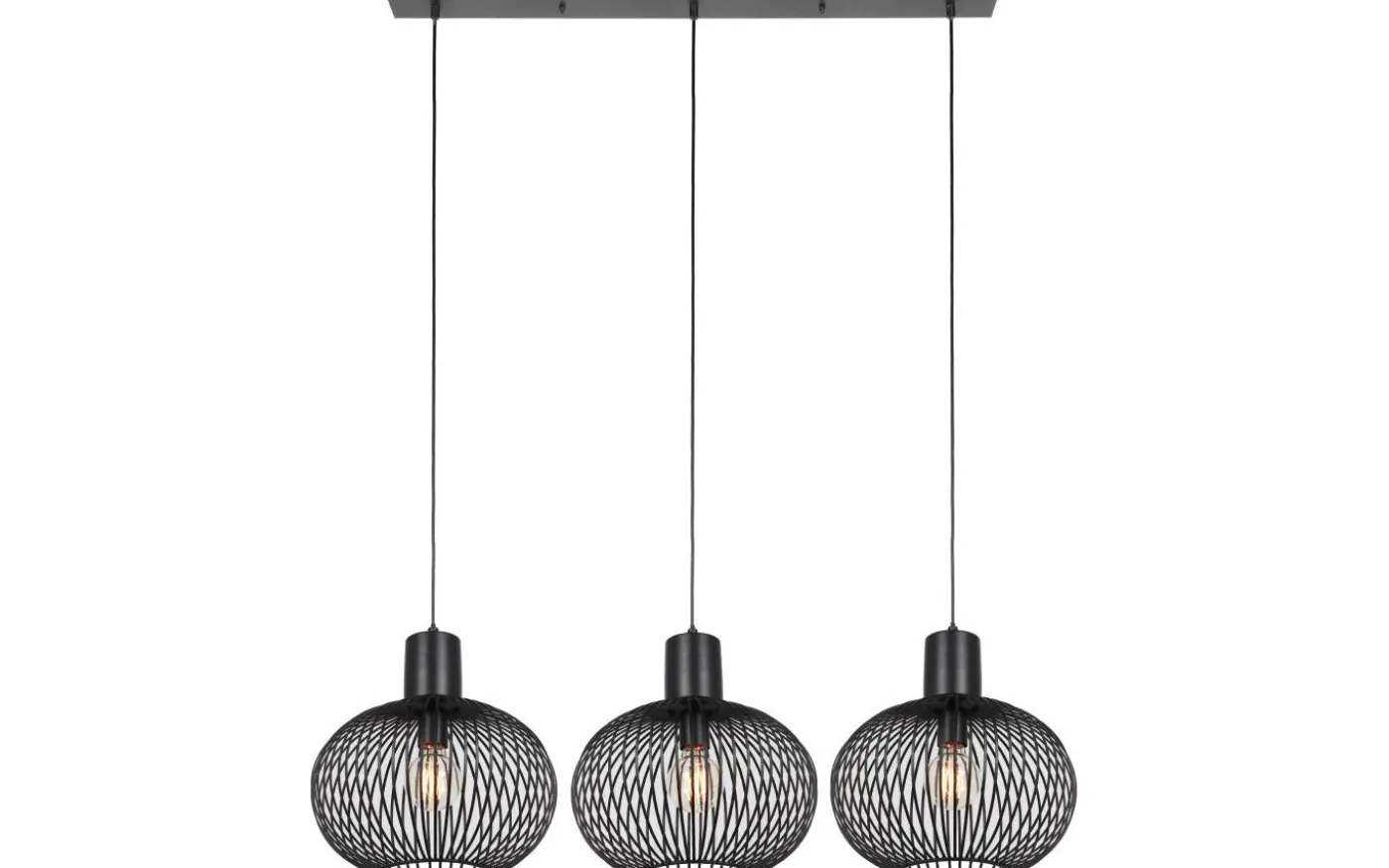 Gila Takpendel 3-delad E27 mattsvart