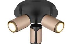 Trio Lighting Gillan Spotlight 3-delad GU10 kaffebrun* Runda Takspotlights|Takspot Med 3 Lampor