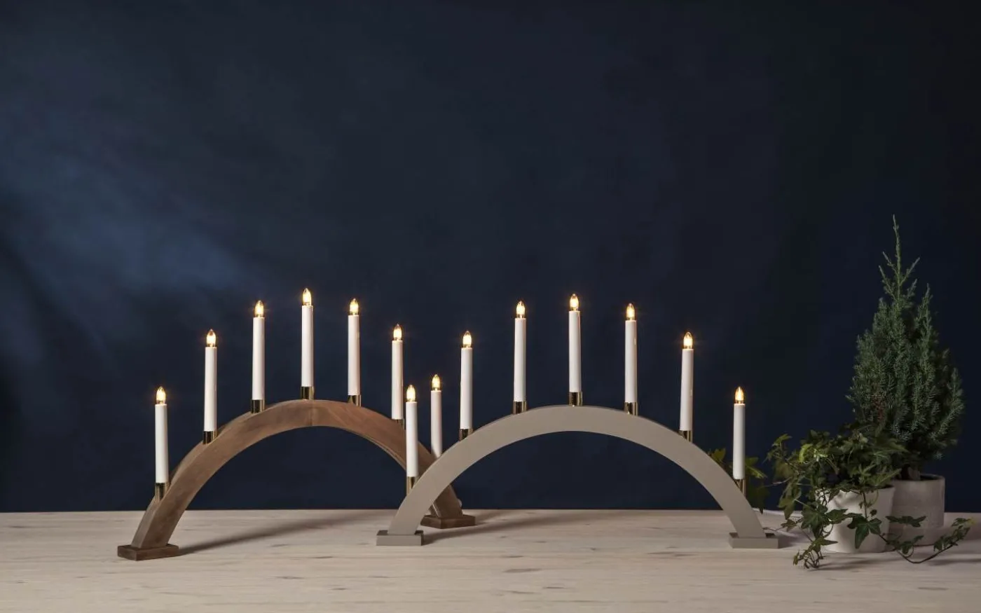 Gillian Adventsljusstake Båge Beige 40cm