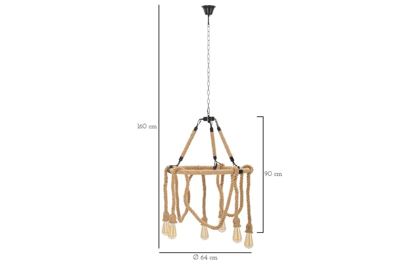 Stora Taklampor Ø50-69 Cm<Mauro Ferretti Gioia Taklampa 64cm Bambu/Rep