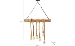 Avlånga Taklampor<Mauro Ferretti Gioia Taklampa 80cm Bambu/Rep