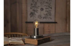 Vardagsrum|Bordslampor<Star Trading Glans Bordslampa 8,5cm Borstat Stål