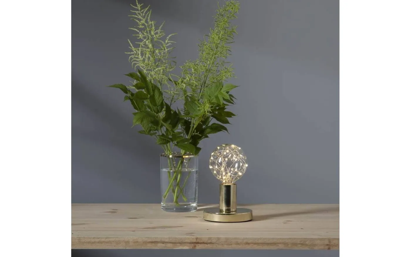 Glans Bordslampa 8,5cm E27 Mässing