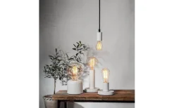 Glans Bordslampa 17cm Vit