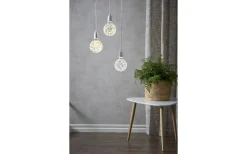 Glaze Textilsladd 5m med Porslinssockel E27 Vit