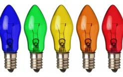 Glödlampa E14 Lågvolt 6V 3W Färgade 5-Pack