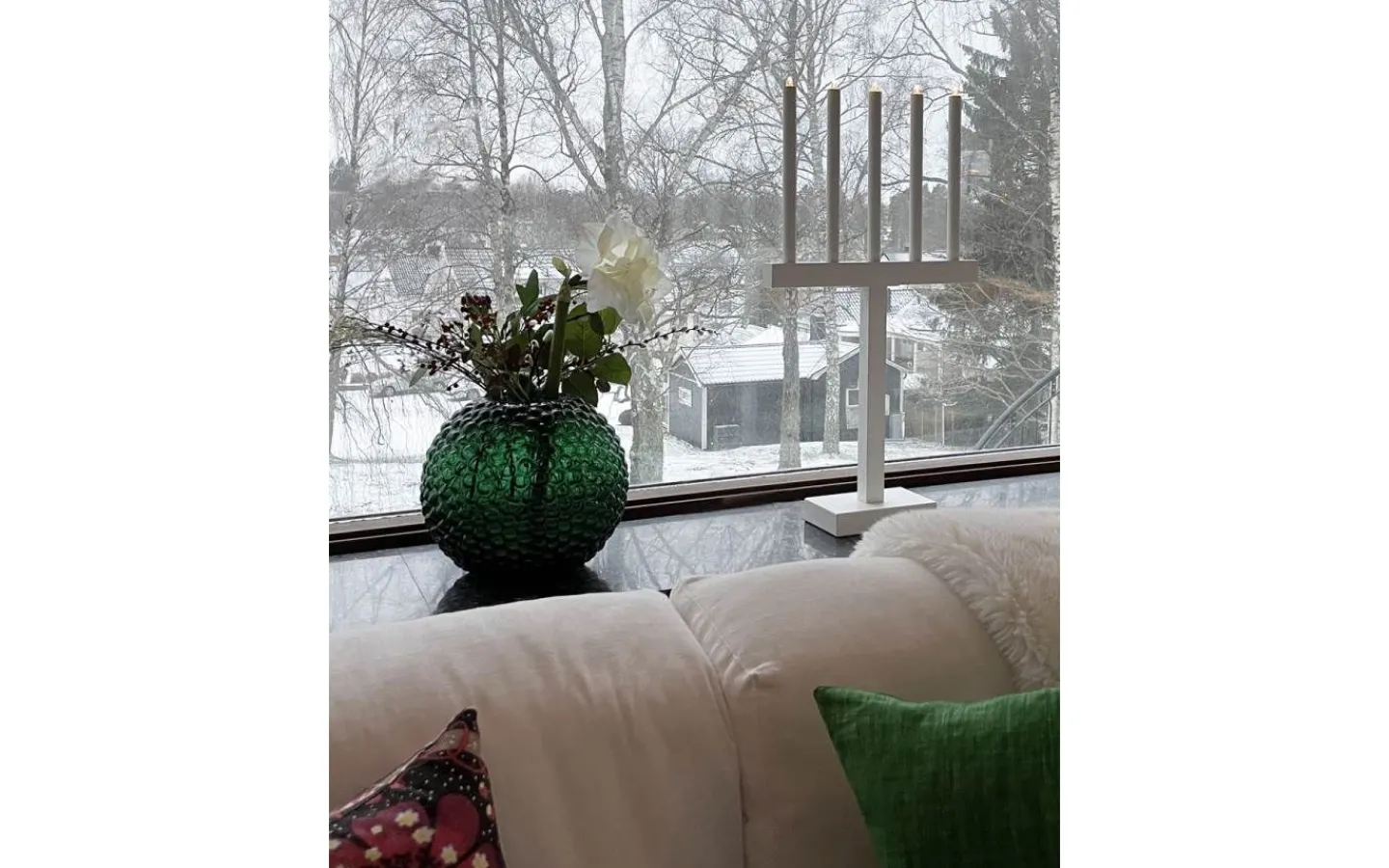 Visa Alla Adventsljusstakar|Adventsljusstakar 61-120 Cm<By Rydens Glimmer Bordslampa 75cm Vit