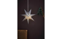 Glitter Julstjärna 45cm Silver