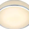 Badrumslampor Tak<Markslojd Global Plafond 22cm LED Vit/Krom IP44