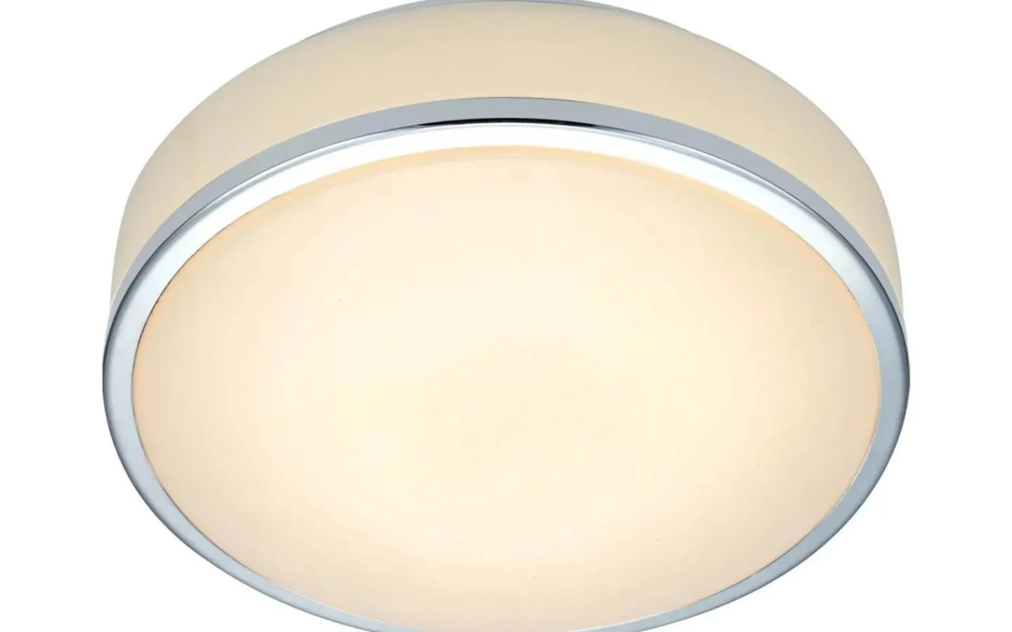 Badrumslampor Tak<Markslojd Global Plafond 22cm LED Vit/Krom IP44