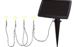 Solcellslampor Dekoration|Visa Alla Solcellslampor<Star Trading Globini Solcellsdriven Ljusslinga Vit 4,75m LED