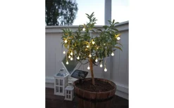 Solcellslampor Dekoration|Visa Alla Solcellslampor<Star Trading Globini Solcellsdriven Ljusslinga Vit 4,75m LED
