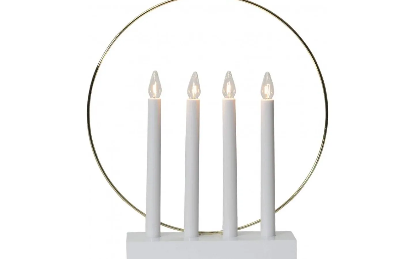 Visa Alla Adventsljusstakar|Adventsljusstakar 31-60 Cm<Star Trading Glossy Adventsljusstake Vit 35cm