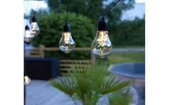 Batterislingor Utomhus|Batterislingor Utomhus<Star Trading Glow Batteridriven Ljusslinga Svart 4m LED