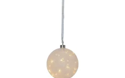 Glow Snow Glaskula 17cm Frostad