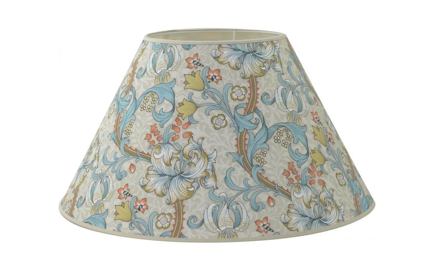 Hallbergs Golden Lily Lampskärm Ø50cm Teal William Morris* Mönstrade Lampskärmar