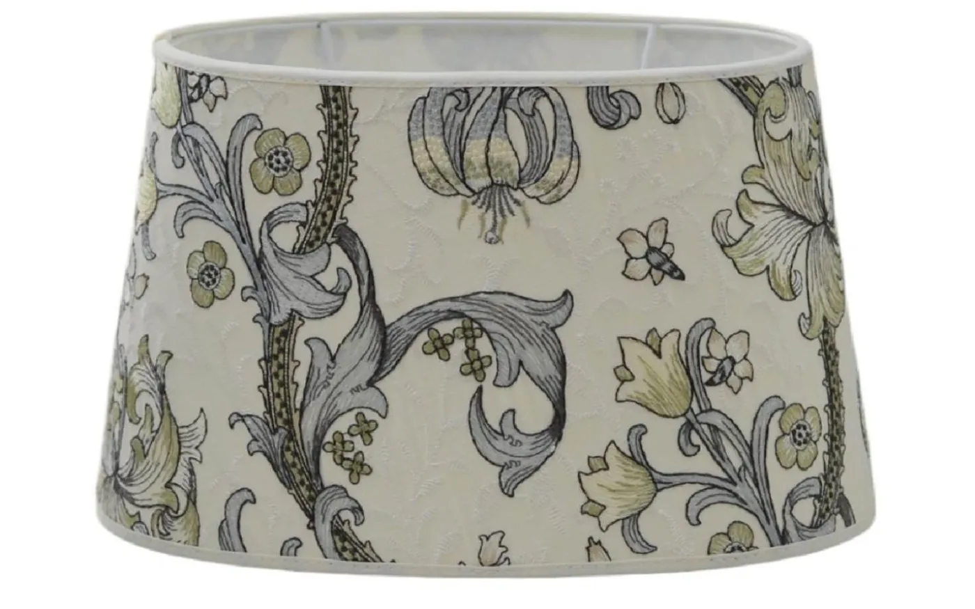 Golden Lily Oval Lampskärm 30cm Embroidery Dove William Morris