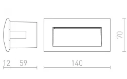 Gordiq L Vägglampa LED Vit