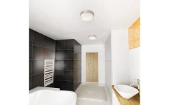 Badrum|Badrumslampor Tak<Rendl Gorra Plafond 28cm 2xE14 Matt nickel IP44