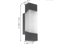 Gorzano Fasadlampa LED 3000K 4,8W Antracit IP44