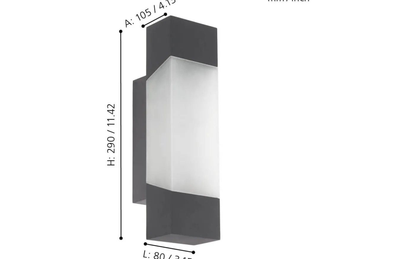 Gorzano Fasadlampa LED 3000K 4,8W Antracit IP44