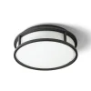 Badrum|Badrumslampor Tak<Rendl Grande Plafond 25cm Svart/Opal 12W LED 3000K IP44