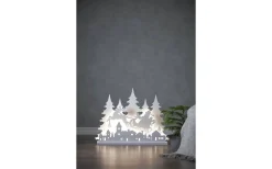 Grandy Juldekoration Tomte Med Släde Vit