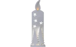 Grandy Siluett Blockljus med Timer 50cm Vit