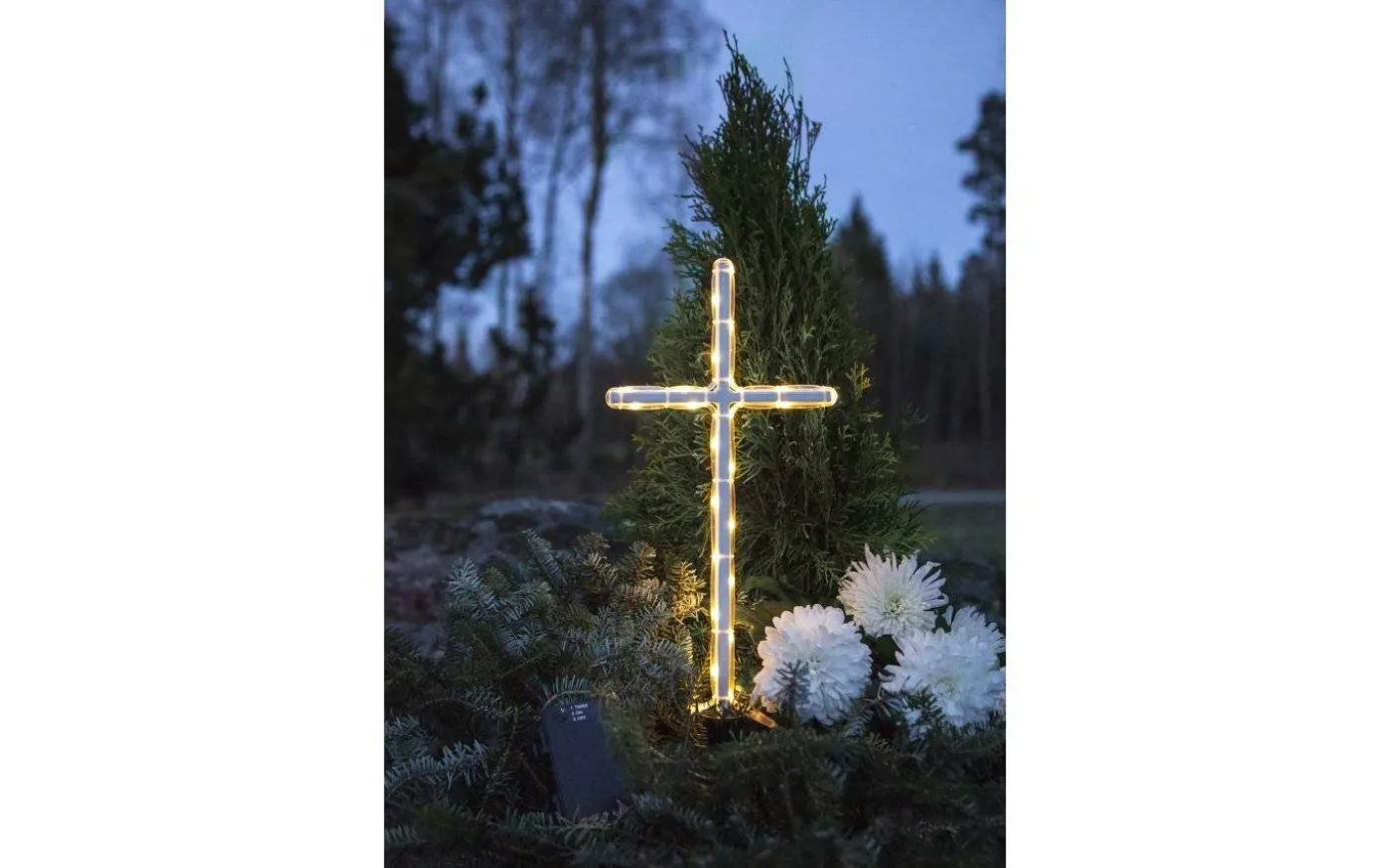 Gravecross Batteridriven Dekoration 41cm Timer 200h IP44