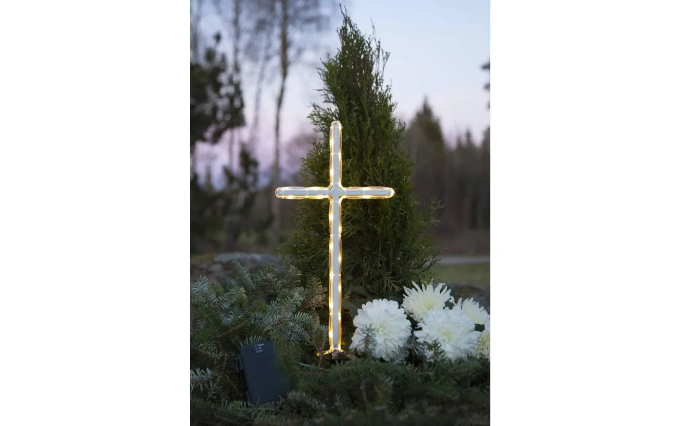 Gravecross Batteridriven Dekoration 41cm Timer 200h IP44