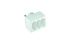 Malmbergs Grenpropp, Euro, 3-vägs, Vit* Grendosor & Förlängningskablar