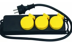 Grendosor & Förlängningskablar<Malmbergs Grenuttag, IP44, Med jord, 3-vägs, 0,5 m