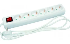 Malmbergs Grenuttag, Med jord och brytare, 6-vägs, 1,5 m* Grendosor & Förlängningskablar