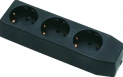 Cee,Skarvkabel,Central,Dimmrar<Malmbergs Grenuttag 3-vägs, svart, raka uttag