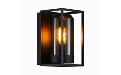 Griffin Vägglampa Svart/Rök IP44