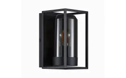 Griffin Vägglampa Svart/Rök IP44