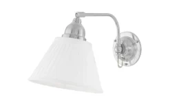 Läslampor<Karlskrona Lampfabrik Gripenberg - Förnicklad / Fast montage / Vit sld