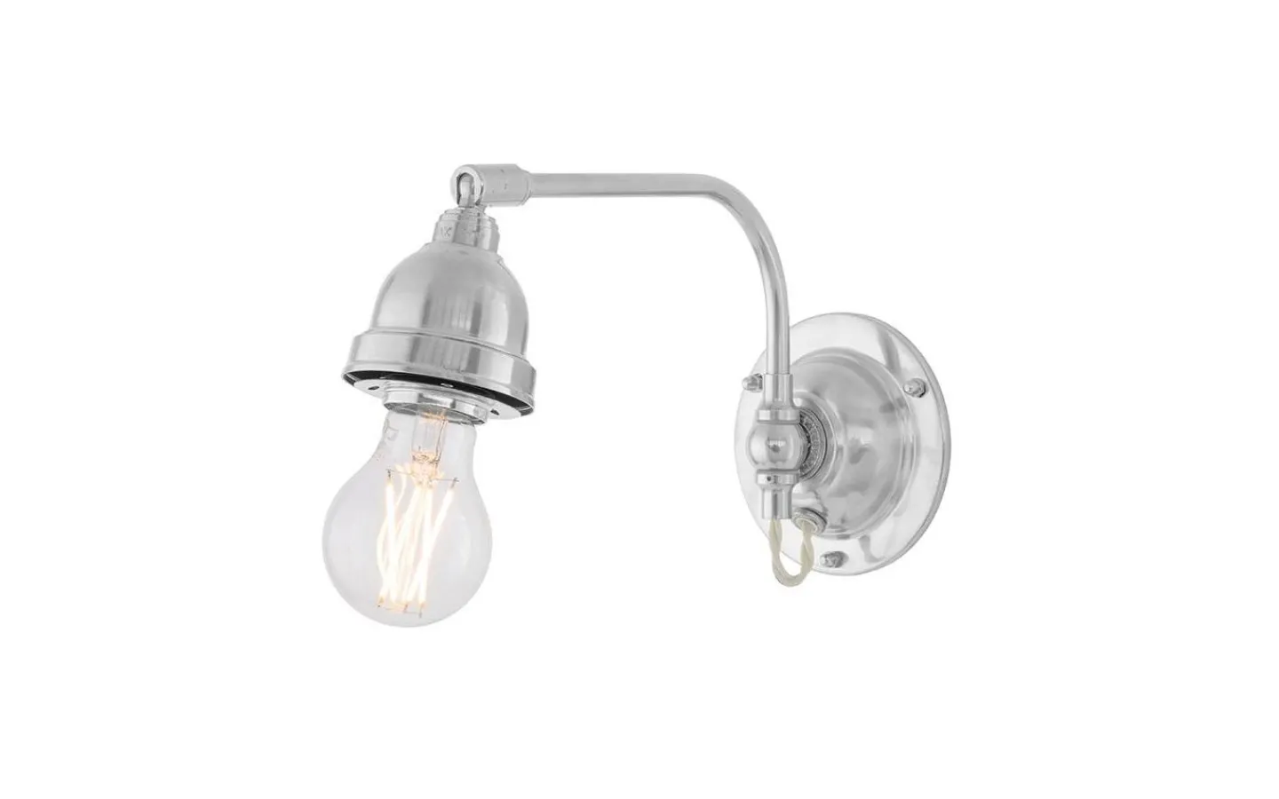 Läslampor<Karlskrona Lampfabrik Gripenberg - Förnicklad / Fast montage / Vit sld