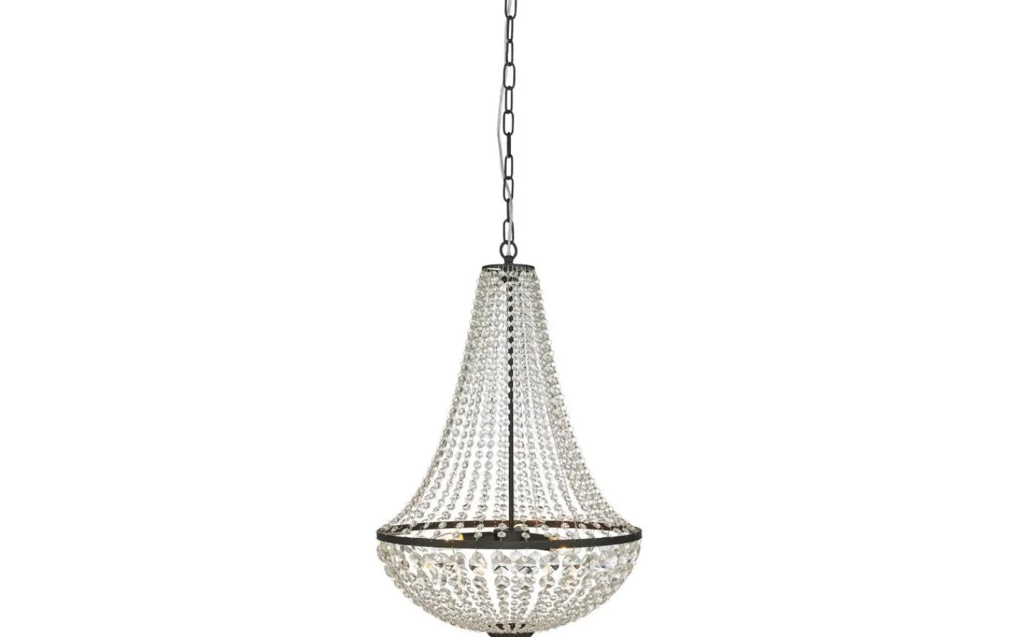 Markslojd Gränsö Kristallkrona Svart 50 cm* Kristallkronor