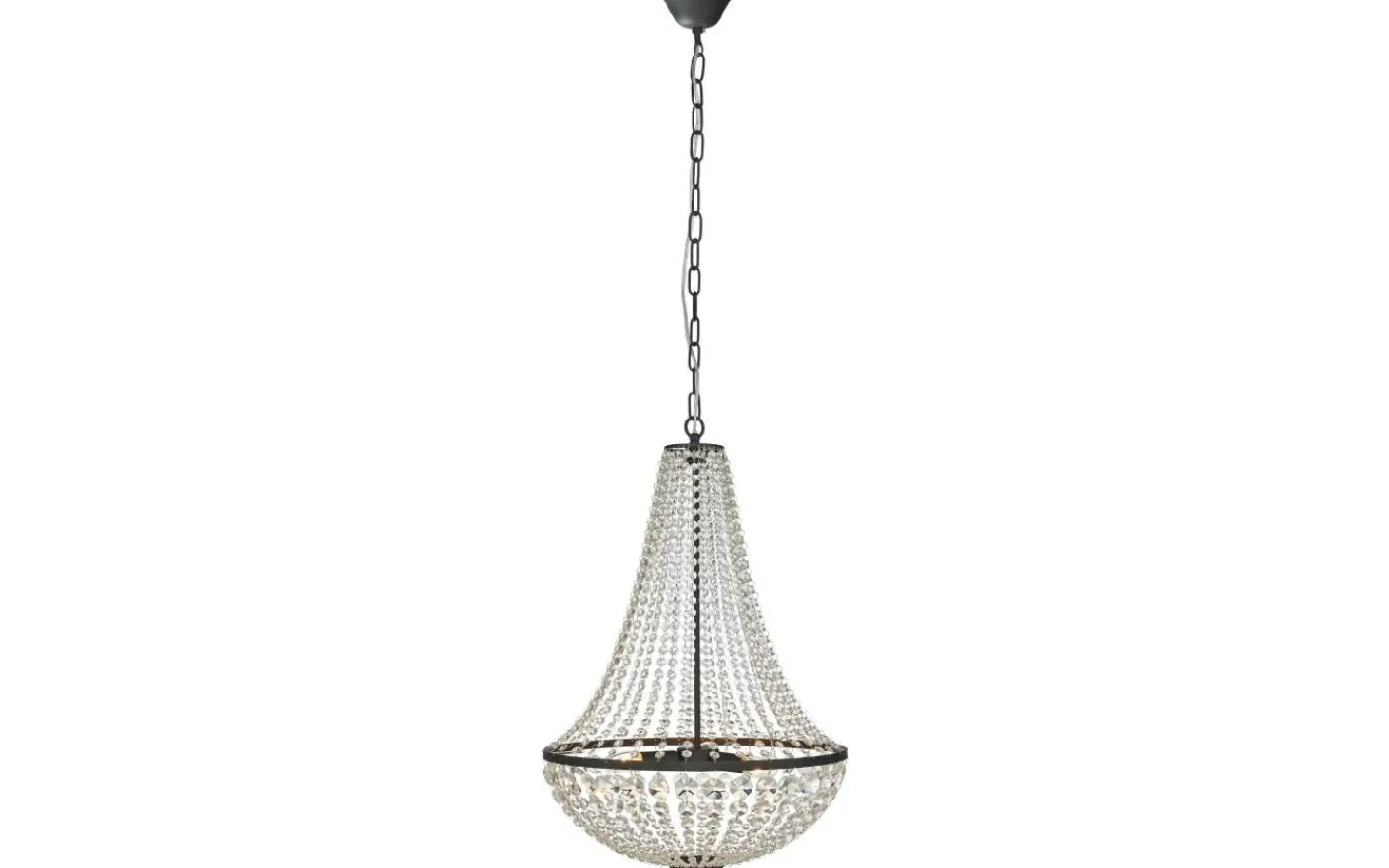 Markslojd Gränsö Kristallkrona Svart 50 cm* Kristallkronor