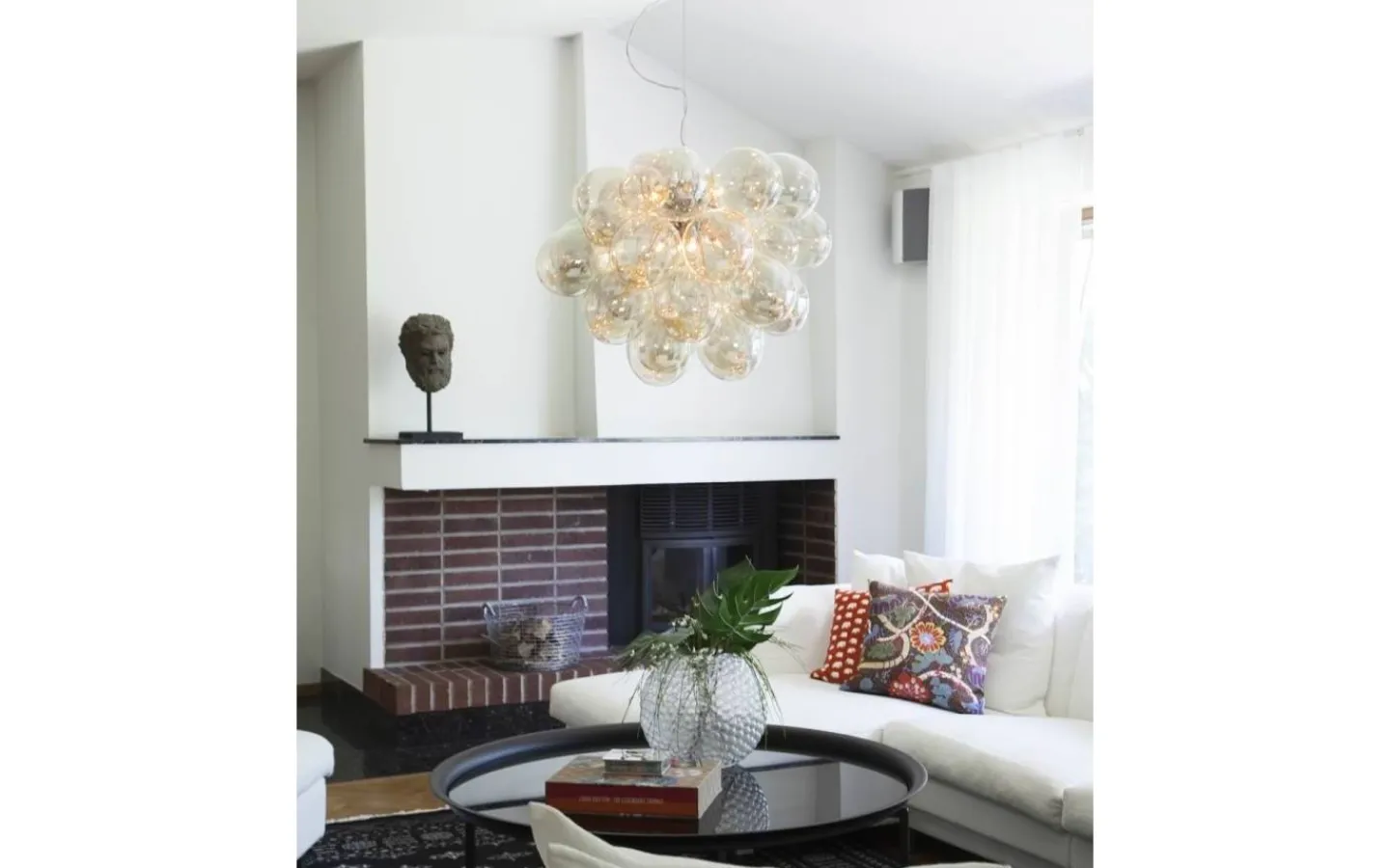 Vardagsrum|Kök & Matplats<By Rydens Gross Grande Taklampa 62cm Amber