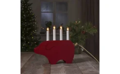 Gry Adventsljusstake 28cm Röd