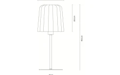 Gry Bordslampa 49,5cm Mörkröd